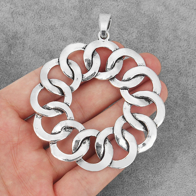 3PCS Large Infinity Multi Circle Interlocking Round Pendant DIY Necklace Jewelry Findings
3PCS Large Infinity Multi Circle Interlocking Round Pendant DIY Necklace Jewelry Findings