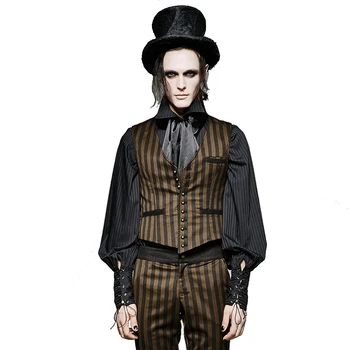 Steampunk Coffee Stripd Mens Leather Waistcoats Gothic Black Grey V Neck Casual Vest
Steampunk Coffee Stripd Mens Leather Waistcoats Gothic Black Grey V Neck Casual Vest