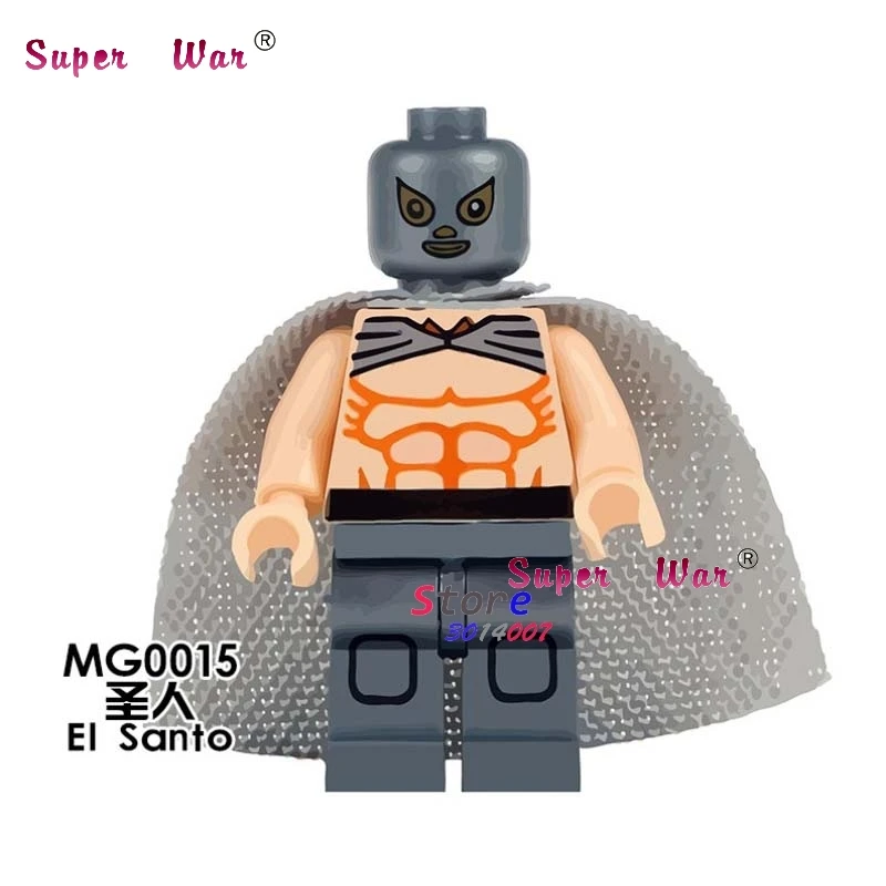 1PCS model building block action superheroes El Santo brick for children kits classic diy toys for children gift