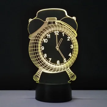 Children's bedroom lighting 3d objet light Clock LED Table Lamp 7 Colors Changing Veilleuse Enfant engraved acrylic Luminaria
Children's bedroom lighting 3d objet light Clock LED Table Lamp 7 Colors Changing Veilleuse Enfant engraved acrylic Luminaria