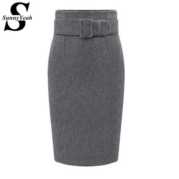 Plus Size High Waist Casual Pencil Skirts Women 2020 New Autumn Winter Skirt Lady Knee-Length Woolen Warm saia Midi Skirt Female
Plus Size High Waist Casual Pencil Skirts Women 2020 New Autumn Winter Skirt Lady Knee-Length Woolen Warm saia Midi Skirt Female