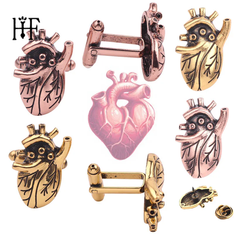 Heart Shape Cufflink Shirts for Men Vintage Fashion Badge Pins Metal Women Men Jewelry as Gift for Doctor/Nurse Cuff links
Heart Shape Cufflink Shirts for Men Vintage Fashion Badge Pins Metal Women Men Jewelry as Gift for Doctor/Nurse Cuff links