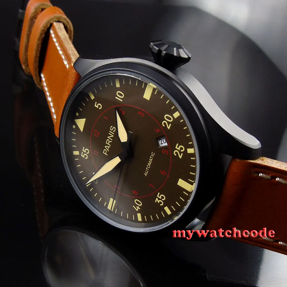 47mm parnis coffee dial PVD 21 jewels miyota automatic movement mens watch P367B
47mm parnis coffee dial PVD 21 jewels miyota automatic movement mens watch P367B