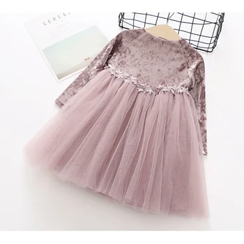 Girls Dress 2019 new Solid Color Velvet Style Long Sleeves Waist Lace Kids Dresses For Girls Toddler Girl Clothes
Girls Dress 2019 new Solid Color Velvet Style Long Sleeves Waist Lace Kids Dresses For Girls Toddler Girl Clothes