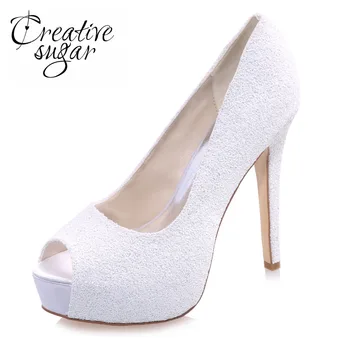 Creativesugar White 3D glitter open toe platform high heels pure concise nubuck party prom cocktail bridal dress shoes platform
Creativesugar White 3D glitter open toe platform high heels pure concise nubuck party prom cocktail bridal dress shoes platform