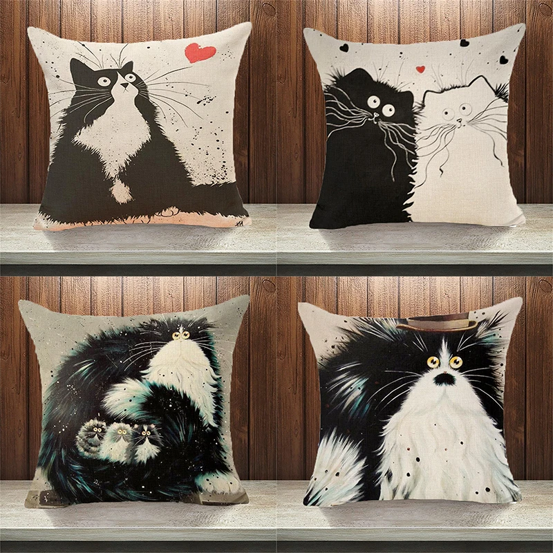 Cute Cartoon Kitten Linen Pillow Cover Cotton Home Sofa Square Car Seat Lovely Cat Pillow Case Decor Cat Cushion Cover 43x43cm
Cute Cartoon Kitten Linen Pillow Cover Cotton Home Sofa Square Car Seat Lovely Cat Pillow Case Decor Cat Cushion Cover 43x43cm