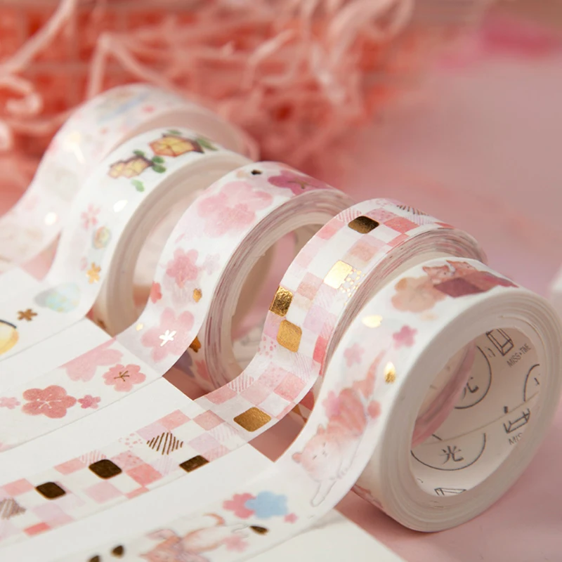 1.5*5M Pink Cherry blossom bronzing washi tape DIY decorative scrapbooking masking tape adhesive label sticker tape stationery
1.5*5M Pink Cherry blossom bronzing washi tape DIY decorative scrapbooking masking tape adhesive label sticker tape stationery