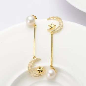 gNpearl Star Moon Freshwater Round Pearl Earrings natural Elegance pearl Banquet Drop earrings 925 Sterling Silver jewelry
gNpearl Star Moon Freshwater Round Pearl Earrings natural Elegance pearl Banquet Drop earrings 925 Sterling Silver jewelry