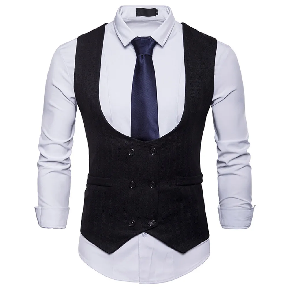 Mens Casual Vest Suit Male Fashion Double-Breasted Design Dress Slim Fit Waistcoat Formal Business Jacket sleevelss d90628
Mens Casual Vest Suit Male Fashion Double-Breasted Design Dress Slim Fit Waistcoat Formal Business Jacket sleevelss d90628