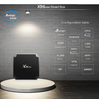 X96 mini Smart Android TV BOX 2GB 16GB Amlogic Quad Core support 4K 2.4GHz WiFi IPTV Set top box TVBOX TV Receiver
X96 mini Smart Android TV BOX 2GB 16GB Amlogic Quad Core support 4K 2.4GHz WiFi IPTV Set top box TVBOX TV Receiver