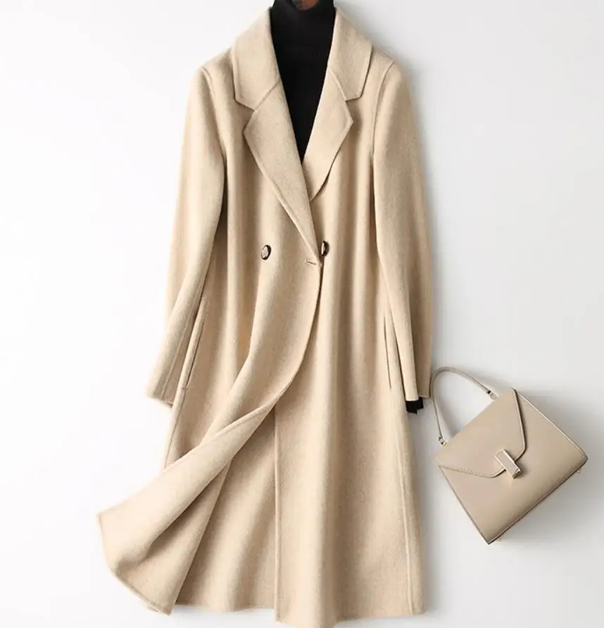 2019 Autumn and Winter Double-Sided Pure Cashmere Coat Women Jacket Long Loose Wool New Pure Color Cardigan plus size 2XL
2019 Autumn and Winter Double-Sided Pure Cashmere Coat Women Jacket Long Loose Wool New Pure Color Cardigan plus size 2XL