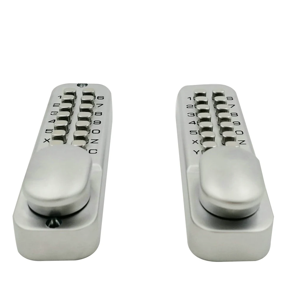 Double-sided Door Password Lock 3-7 Digit Setting Keyless Push Button Waterproof with Circular Handle 1.72mm Thickened Panel Double-sided Door Password Lock 3-7 Digit Setting Keyless Push Button Waterproof with Circular Handle 1.72mm Thickened Panel