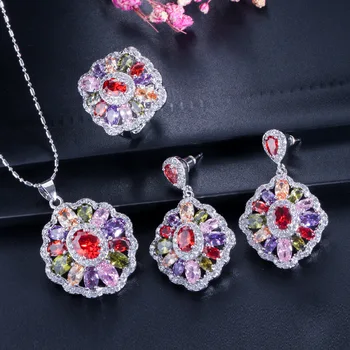 New arrival jewelry sets AAA super shinning cubin zirconia necklace earrings ring top quality elegant accessories for women
New arrival jewelry sets AAA super shinning cubin zirconia necklace earrings ring top quality elegant accessories for women