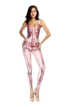 Women 3D Skeleton Skull Print Bodysuit Sleeveless Punk Style Full Length Catsuit Fantasia Halloween Bodycon Jumpsuit
Women 3D Skeleton Skull Print Bodysuit Sleeveless Punk Style Full Length Catsuit Fantasia Halloween Bodycon Jumpsuit