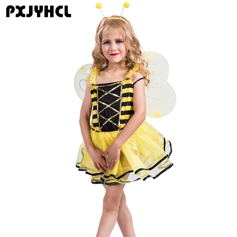 Halloween Kids Bee Fairy Costume For Girl Animal Little Bee Ladybug Cospaly Dress Child Yellow Set Fairy Carnaval Performance
Halloween Kids Bee Fairy Costume For Girl Animal Little Bee Ladybug Cospaly Dress Child Yellow Set Fairy Carnaval Performance