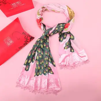 Pink Chinese Women's Wrap Velvet Silk Shawl Pashmina Bufanda Peacock Beads Scarf Soft Echarpes With Tassels Embroidery Shawls
Pink Chinese Women's Wrap Velvet Silk Shawl Pashmina Bufanda Peacock Beads Scarf Soft Echarpes With Tassels Embroidery Shawls