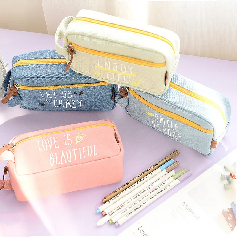 MY LIFE Pencil Case Super Large Canvas Pencil Bag School Supplies Pen Case Student Stationery
MY LIFE Pencil Case Super Large Canvas Pencil Bag School Supplies Pen Case Student Stationery