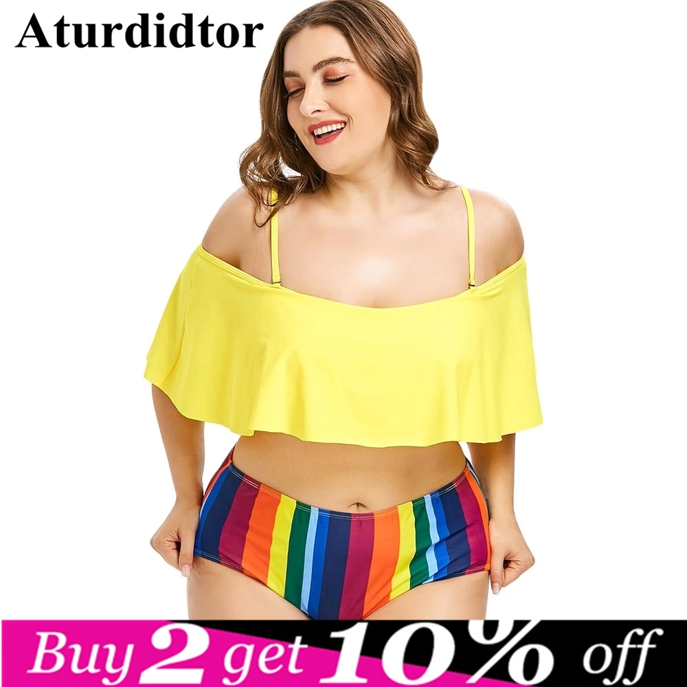 Plus Size Bikini Set Sexy Sweet Yellow Ruffle Bikini Set Large Women Swimwear Big High Waist Female Bathing Suit Brazilian 2018
Plus Size Bikini Set Sexy Sweet Yellow Ruffle Bikini Set Large Women Swimwear Big High Waist Female Bathing Suit Brazilian 2018