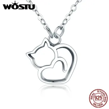 WOSTU Popular 100% 925 Sterling Silver Lovely Cat Exquisite Women Pendant Necklace Luxury Sterling Silver Jewelry Gift FIN188
WOSTU Popular 100% 925 Sterling Silver Lovely Cat Exquisite Women Pendant Necklace Luxury Sterling Silver Jewelry Gift FIN188