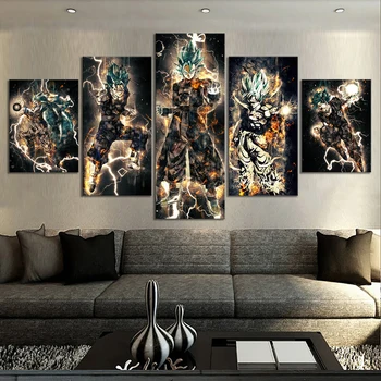 5 Piece Abstract Art Pictures Dragon Ball Anime Poster Goku Picture Vegetto Cartoon Paintings Canvas Art for Home Decor Wall Art
5 Piece Abstract Art Pictures Dragon Ball Anime Poster Goku Picture Vegetto Cartoon Paintings Canvas Art for Home Decor Wall Art