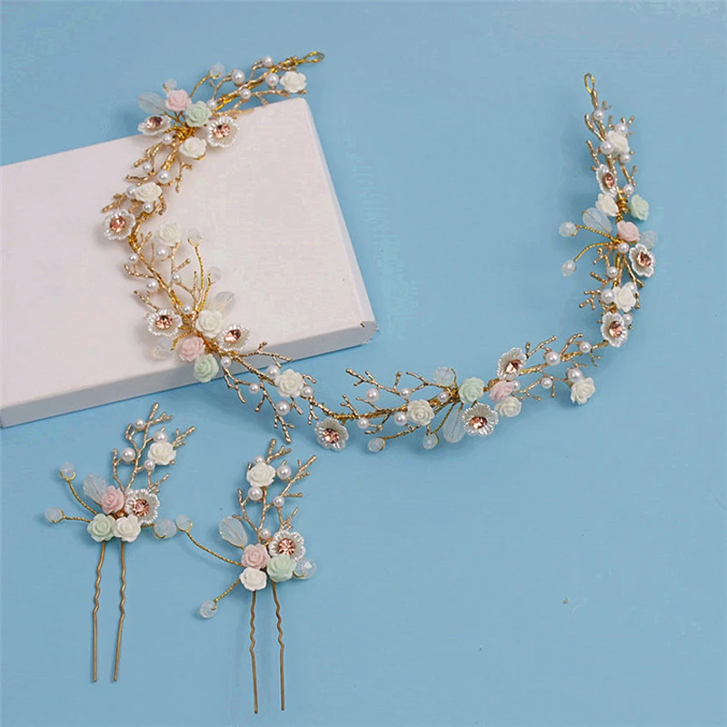 Branch Flower Gold Color Pearl Bridal Hairbands Cute Romantic Floral Headbands For Wedding Bride Crystal Rhinestone Hair Jewelry
Branch Flower Gold Color Pearl Bridal Hairbands Cute Romantic Floral Headbands For Wedding Bride Crystal Rhinestone Hair Jewelry