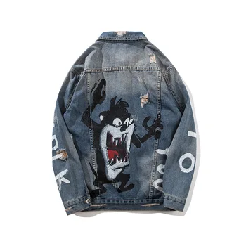 Mens Fashion Denim Jackets Skull Printed Ripped Jeans Jackets Male Hip Hop Slim Coat Japanese Streetwear
Mens Fashion Denim Jackets Skull Printed Ripped Jeans Jackets Male Hip Hop Slim Coat Japanese Streetwear
