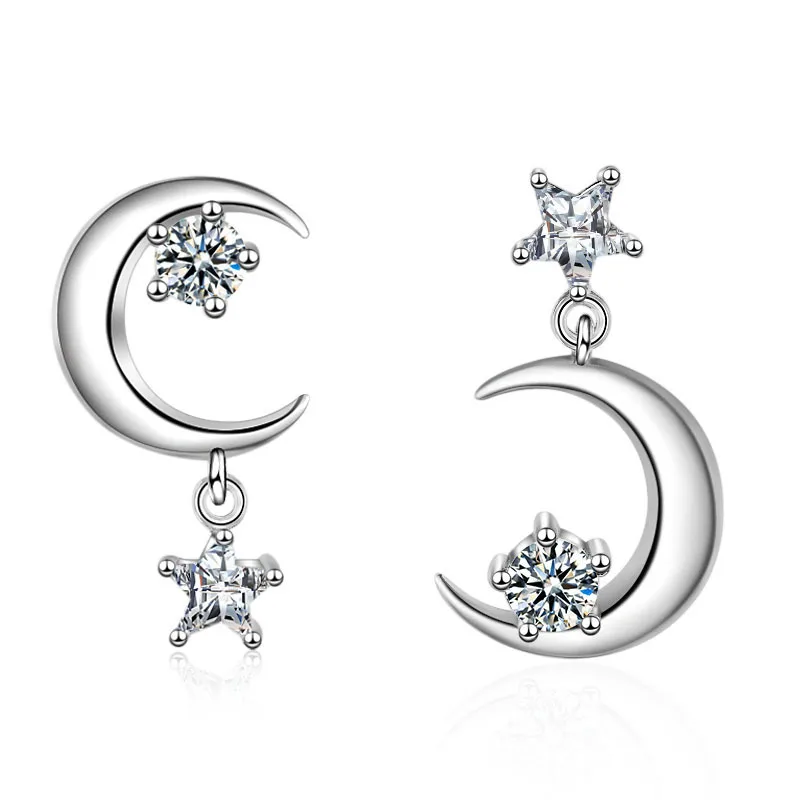 The Stars&moon Earrings Women Fashion Asymmetric Earrings Temperament Korean Simple Crystal Valentine's Day Jewelry Gift Lady
The Stars&moon Earrings Women Fashion Asymmetric Earrings Temperament Korean Simple Crystal Valentine's Day Jewelry Gift Lady