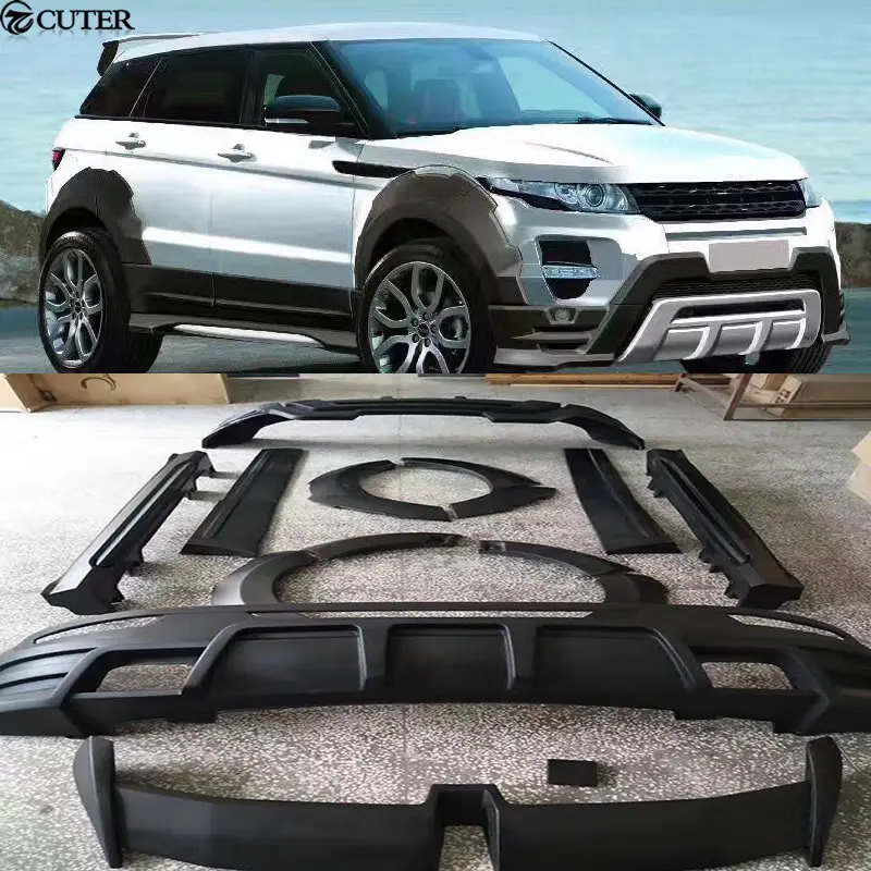 Hot Wide Car body kit PU Unpainted front Rear bumper side skirts Round eyebrows for Range Rover Evoque 14-17
Hot Wide Car body kit PU Unpainted front Rear bumper side skirts Round eyebrows for Range Rover Evoque 14-17