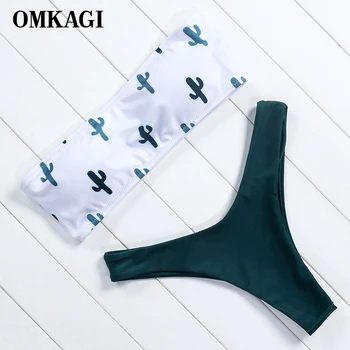 OMKAGI Brand 2018 Bikini Set Off Shoulder Swimsuit High Cut Swimwear Women Sexy Push Up Bathing Suit Cactus Print Beachwear
OMKAGI Brand 2018 Bikini Set Off Shoulder Swimsuit High Cut Swimwear Women Sexy Push Up Bathing Suit Cactus Print Beachwear
