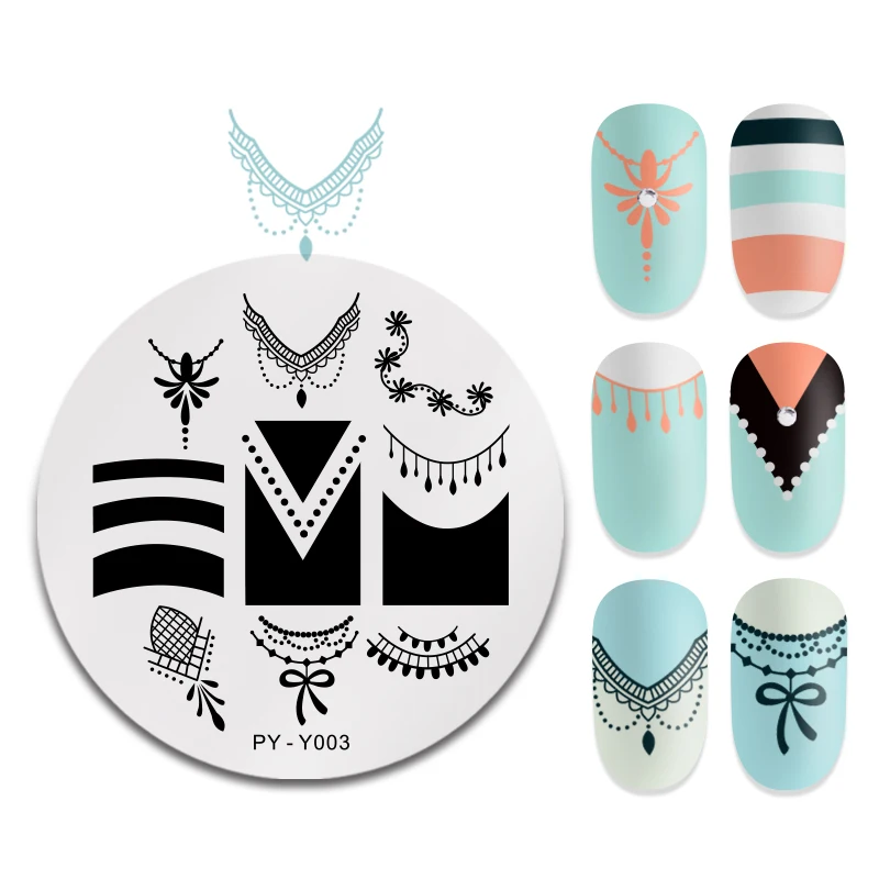 PICT YOU Round Stamping Plate French Tips Mixed Pattern Stainless Steel Image Stamp Nail Art Templates for Nail Design Y003
PICT YOU Round Stamping Plate French Tips Mixed Pattern Stainless Steel Image Stamp Nail Art Templates for Nail Design Y003