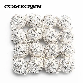 COMEOWN 20pcs Silver Color Rhinestones Bracelet Clasp 10mm 12mm 14mm Magnetic Clasps Findings for Jewelery Making Wholesale
COMEOWN 20pcs Silver Color Rhinestones Bracelet Clasp 10mm 12mm 14mm Magnetic Clasps Findings for Jewelery Making Wholesale