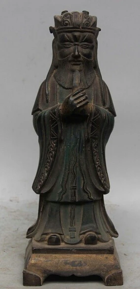 hui88K759<<<10 Chinese Bronze Civil official civilian Wen Guan minister Sculpture Statue
hui88K759<<<10 Chinese Bronze Civil official civilian Wen Guan minister Sculpture Statue