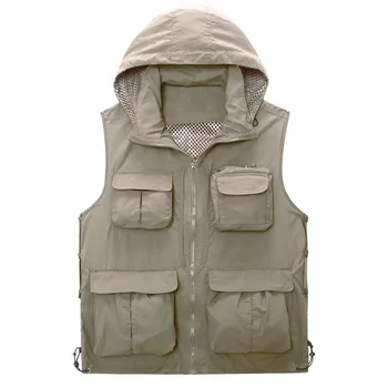 Outdoor Men Fishing Mesh Quick Dry Hood Stand Collar Vest Waistcoat Angler Photography Multi Pocket Outerwear Sleeveless Jacket
Outdoor Men Fishing Mesh Quick Dry Hood Stand Collar Vest Waistcoat Angler Photography Multi Pocket Outerwear Sleeveless Jacket