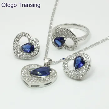 Otogo Transing 925 Sterling Silver Color Blue Crystal AAA Heart Ring Pendant Necklace Earrings Jewelry Sets For Women made S210
Otogo Transing 925 Sterling Silver Color Blue Crystal AAA Heart Ring Pendant Necklace Earrings Jewelry Sets For Women made S210