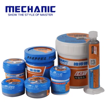 MECHANIC Lead solder paste with normal temperature melting point of 183 SMD SMT BGA tool Sn63/Pb37 25-45um solder paste flux
MECHANIC Lead solder paste with normal temperature melting point of 183 SMD SMT BGA tool Sn63/Pb37 25-45um solder paste flux