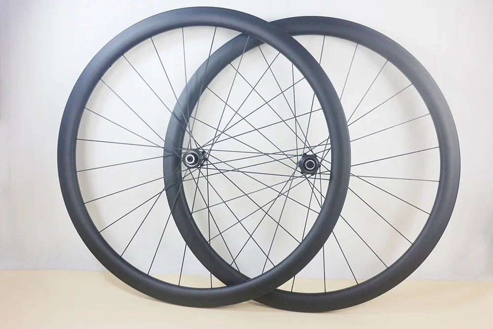 Road disc brake CX carbon wheel set 24 spokes tubeless bike wheels Center Lock hub internal nipples 38mm height 25mm width