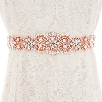 Handmade Rhinestones Wedding Belt Crystal Bridal Belt Rose Gold Diamond Wedding Sash For Bridal Accessories S160RG
Handmade Rhinestones Wedding Belt Crystal Bridal Belt Rose Gold Diamond Wedding Sash For Bridal Accessories S160RG