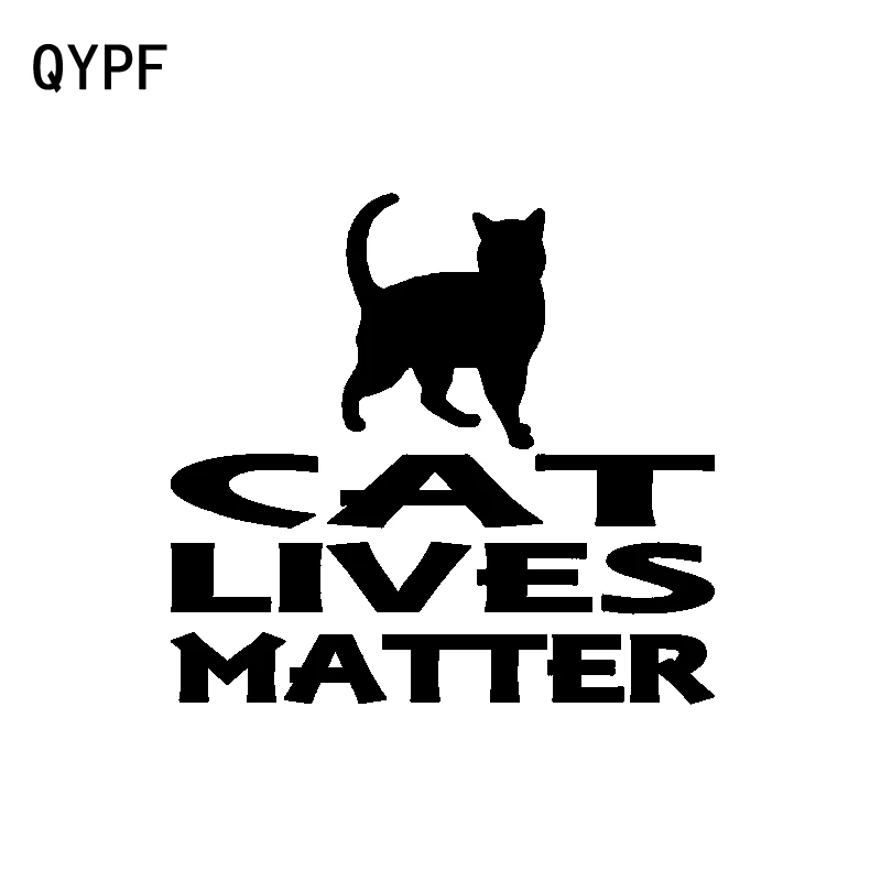 QYPF 12.6CM*11.9CM Cartoon Car Sticker Waterproof Vinyl Cat Lives Matter Decal Black Silver C15-3233
QYPF 12.6CM*11.9CM Cartoon Car Sticker Waterproof Vinyl Cat Lives Matter Decal Black Silver C15-3233
