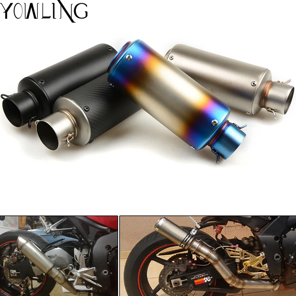 51mm 61mm Motorcycle Universal Exhaust Muffler Pipe with Baffler Exhaust For Yamaha R1 R6 R3 FZ1 FZ6 MT07 MT09 XJ6 TMAX 500 530
51mm 61mm Motorcycle Universal Exhaust Muffler Pipe with Baffler Exhaust For Yamaha R1 R6 R3 FZ1 FZ6 MT07 MT09 XJ6 TMAX 500 530