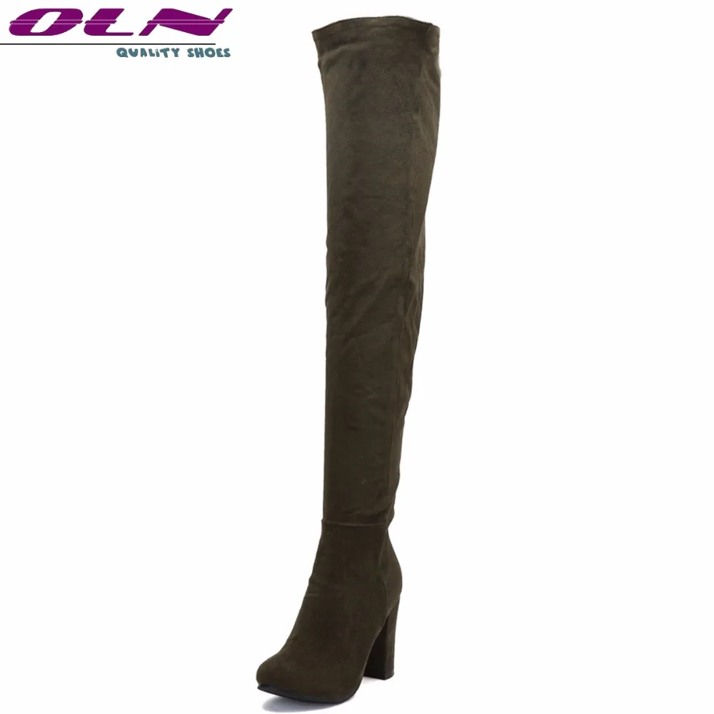 OLN New Fashion Winter Sexy Women Thigh Super High Boots Flock Suede Over the Knee Boots Plus size 3-16 Handmade Quality shoes
OLN New Fashion Winter Sexy Women Thigh Super High Boots Flock Suede Over the Knee Boots Plus size 3-16 Handmade Quality shoes