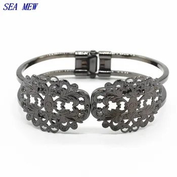 SEA MEW 24*32mm Flowers Copper Bangle 7 Colors Plated Bracelets Jewelry Settings For Women Jewelry Making 5 PCS 
SEA MEW 24*32mm Flowers Copper Bangle 7 Colors Plated Bracelets Jewelry Settings For Women Jewelry Making 5 PCS