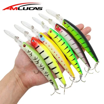 Amlucas Minnow Fishing Lure 14.5cm 15.6g Crankbait Artificial Hard Bait Fly Fishing Tackle Plastic Fish Wobbler WW197
Amlucas Minnow Fishing Lure 14.5cm 15.6g Crankbait Artificial Hard Bait Fly Fishing Tackle Plastic Fish Wobbler WW197