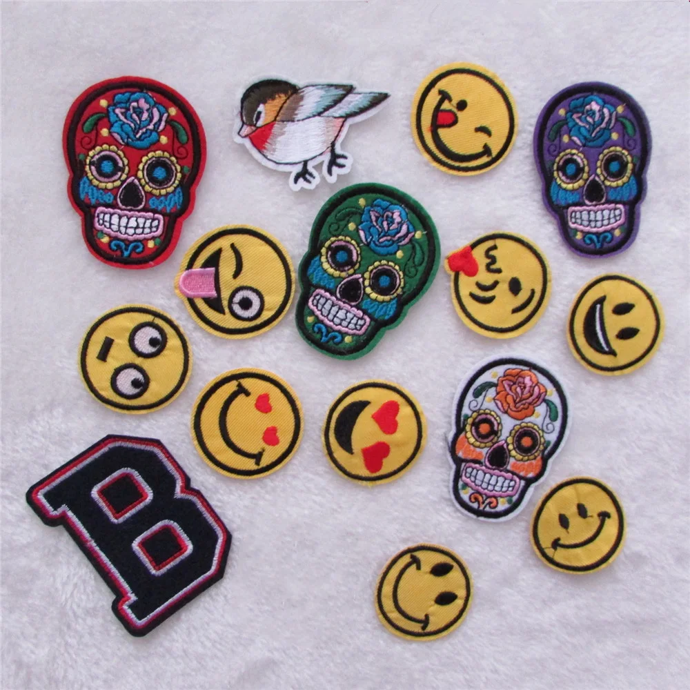 hot sell high quality smiling face patterned hot melt adhesive applique embroidery patches stripes DIY clothing accessory
hot sell high quality smiling face patterned hot melt adhesive applique embroidery patches stripes DIY clothing accessory