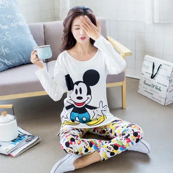 Foply 2019 Winter Spring Women Pajamas Animal Cartoon Print Pajama Sets Cotton Rayon Long Sleeve Korean Loose Sleepwear M-XL
Foply 2019 Winter Spring Women Pajamas Animal Cartoon Print Pajama Sets Cotton Rayon Long Sleeve Korean Loose Sleepwear M-XL