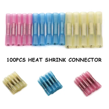 YT 100PCS/Set Mixed 3 Sizes Heat Shrink Butt Connector Hot Melt Glue Inside Crimp Terminals Insulated Electrical Wire Connectors
YT 100PCS/Set Mixed 3 Sizes Heat Shrink Butt Connector Hot Melt Glue Inside Crimp Terminals Insulated Electrical Wire Connectors