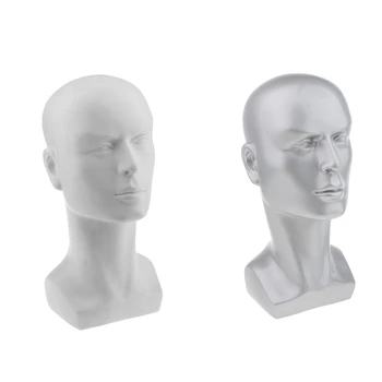 2Pcs 20 inch / 22 inch PVC Male Model Head Mannequin Manikin Man Head Stand Model Display Wig Hats Holder Silver Grey/White
2Pcs 20 inch / 22 inch PVC Male Model Head Mannequin Manikin Man Head Stand Model Display Wig Hats Holder Silver Grey/White