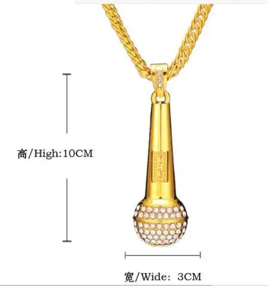 New classic hip-hop stereo microphone men's pendant necklace | Украшения и аксессуары