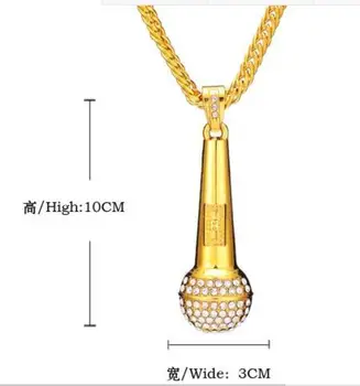 New classic hip-hop stereo microphone men's pendant necklace 
New classic hip-hop stereo microphone men's pendant necklace
