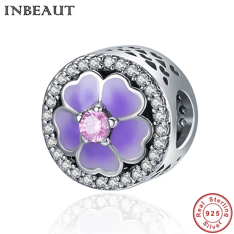 INBEAUT 925 Sterling Elegant Pink Zircon Stone Beads Women Purple Flowers Enamel Charm fit Pandora Bracelet Fine Jewelry Girls
INBEAUT 925 Sterling Elegant Pink Zircon Stone Beads Women Purple Flowers Enamel Charm fit Pandora Bracelet Fine Jewelry Girls