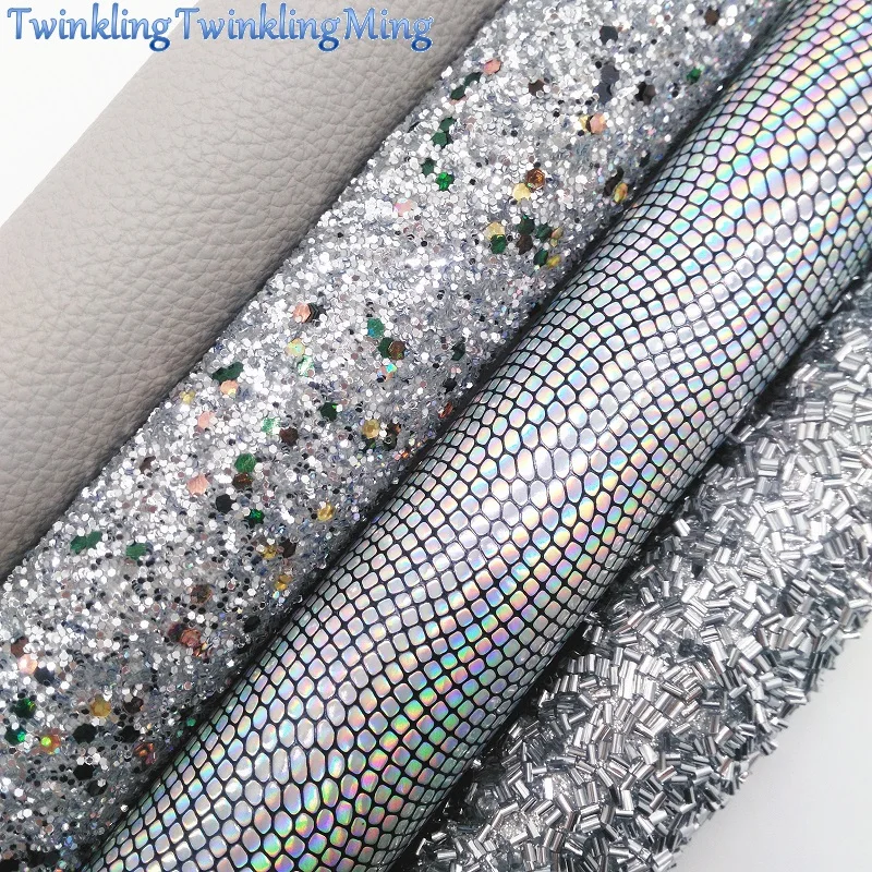 GREY Glitter Fabric, Litchi Leather Fabric Sheets, Iridescent Faux Leather Fabric For Bows A4 Size 8"x11" Twinkling Ming XM144
GREY Glitter Fabric, Litchi Leather Fabric Sheets, Iridescent Faux Leather Fabric For Bows A4 Size 8"x11" Twinkling Ming XM144